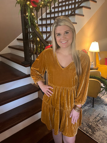 Velvet Tiered Dress