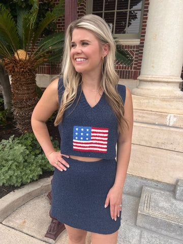 USA Sweater Crop Top Sale