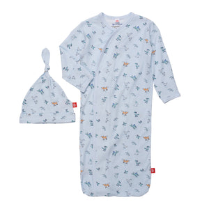 Woodsy Tale Boys Gown & Hat Set