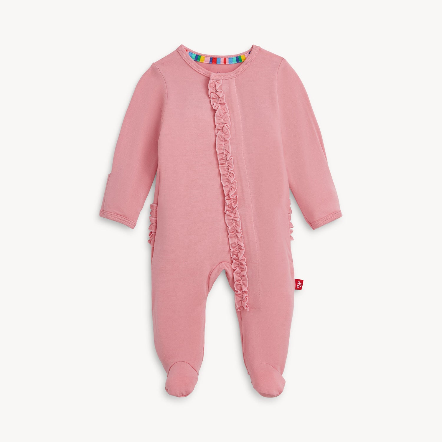 Tickled Pink Modal Ruffle Footie