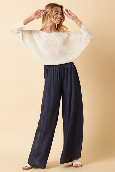 Light Satin Wide Leg Pants