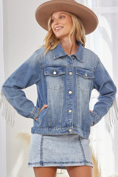Sequin Fringe Jacket
