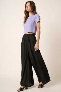 Light Satin Wide Leg Pants