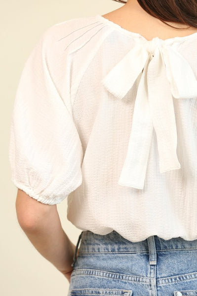 Back Bow Tie Top
