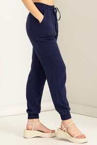 Chic Status Linen Joggers