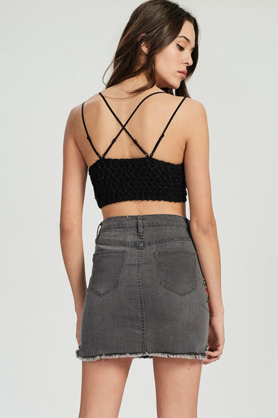 Scalloped Lace Bralette - River Rose