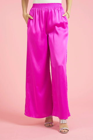 Shirred Wide Leg Pants