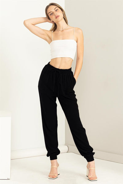 Chic Status Linen Joggers