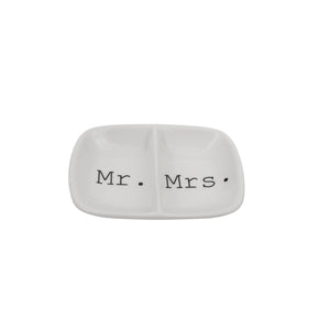 Mr. & Mrs. Ceramic Dish
