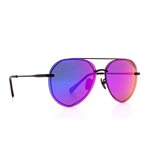 Lennox Matte Black/Purple Sunglasses