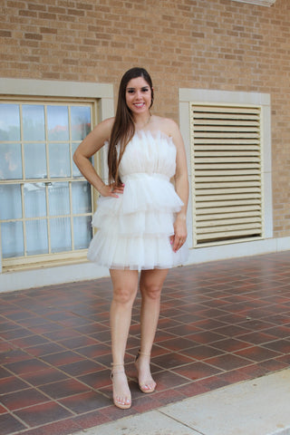 Tulle Tube Top Dress-SALE