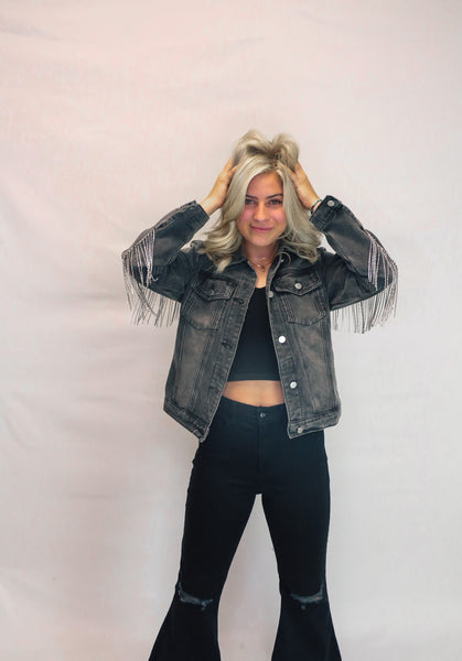 Sequin Fringe Jacket
