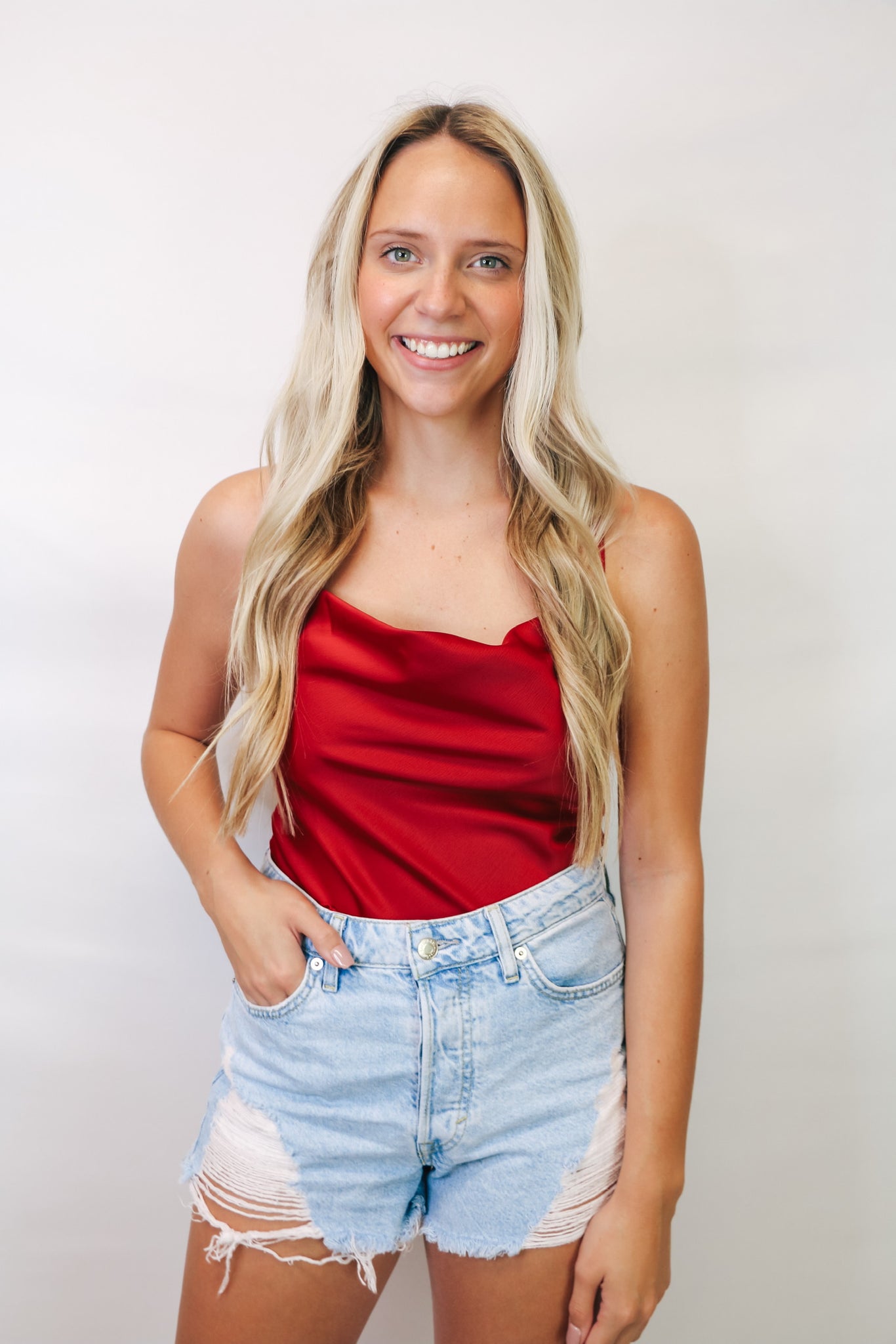 Satin Cowl Neck Cami