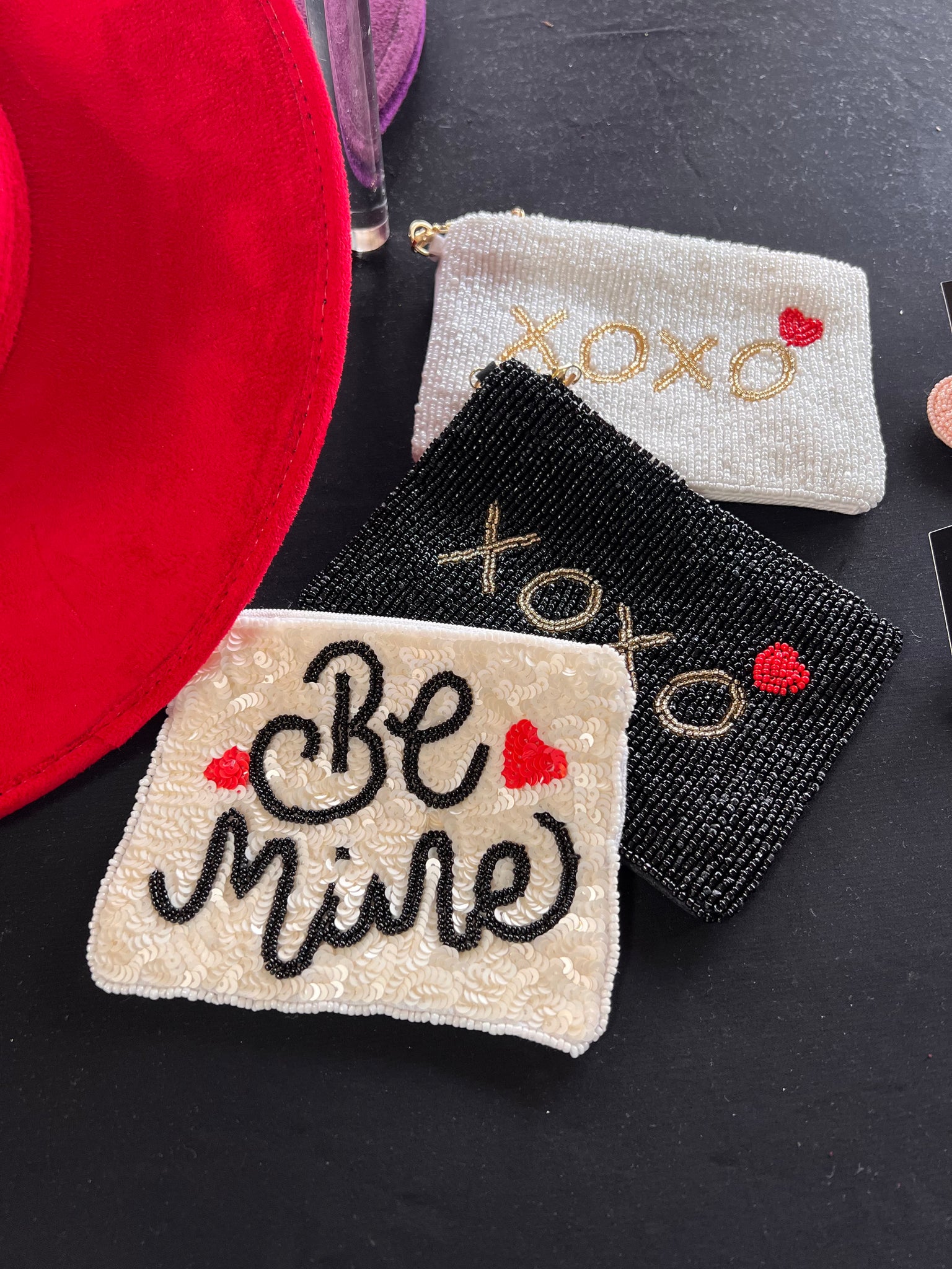 Valentine Beaded Coin Purse