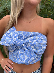 Eyelet Tube Top-SALE