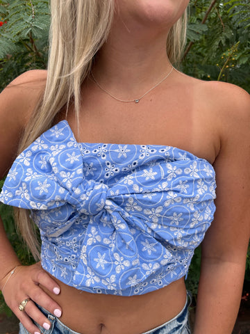 Eyelet Tube Top-SALE