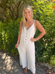 Chill Pill Button Jumpsuit-SALE