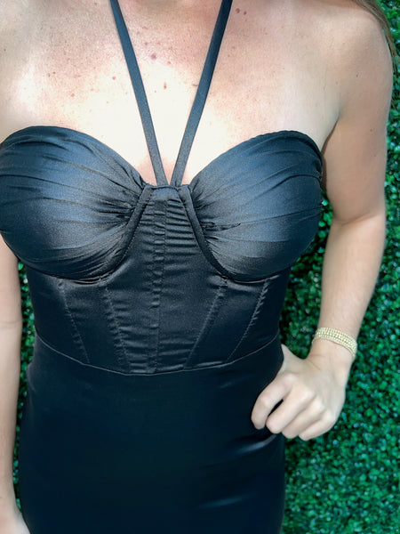 Corset Fit Halter Dress