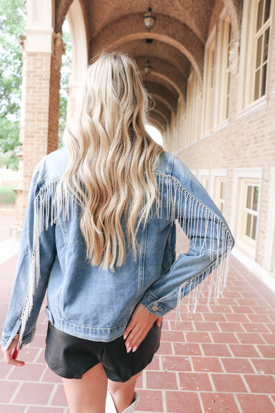Sequin Fringe Jacket